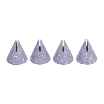 Gabby Speckled Cone Card Holder - Set of 4 - Purple - Image 1