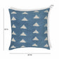 Indigo Triangles 20" Cotton Square Throw Pillow Cover - With Insert - Image 6