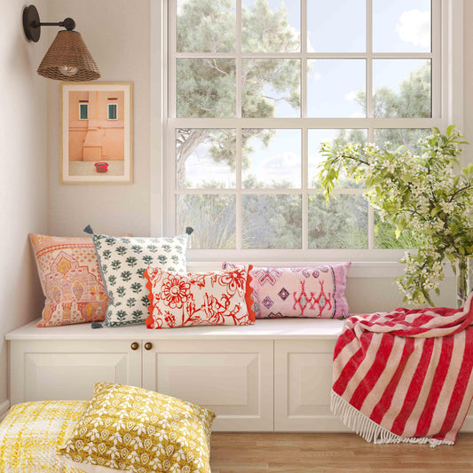 Portia 20"X12" Embroidered Cotton Flex Throw Pillow Cover - Image 2
