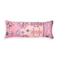 Persia 27"X10" Pink Cotton Bolster Pillow - Image 1