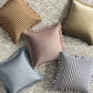 Alessia 20" Striped Ruffle Square Throw Pillow Cover - Taupe / Pillow Cover Only - Image 2