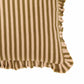 Alessia 20" Striped Ruffle Square Throw Pillow Cover - Taupe / Pillow Cover Only - Image 4