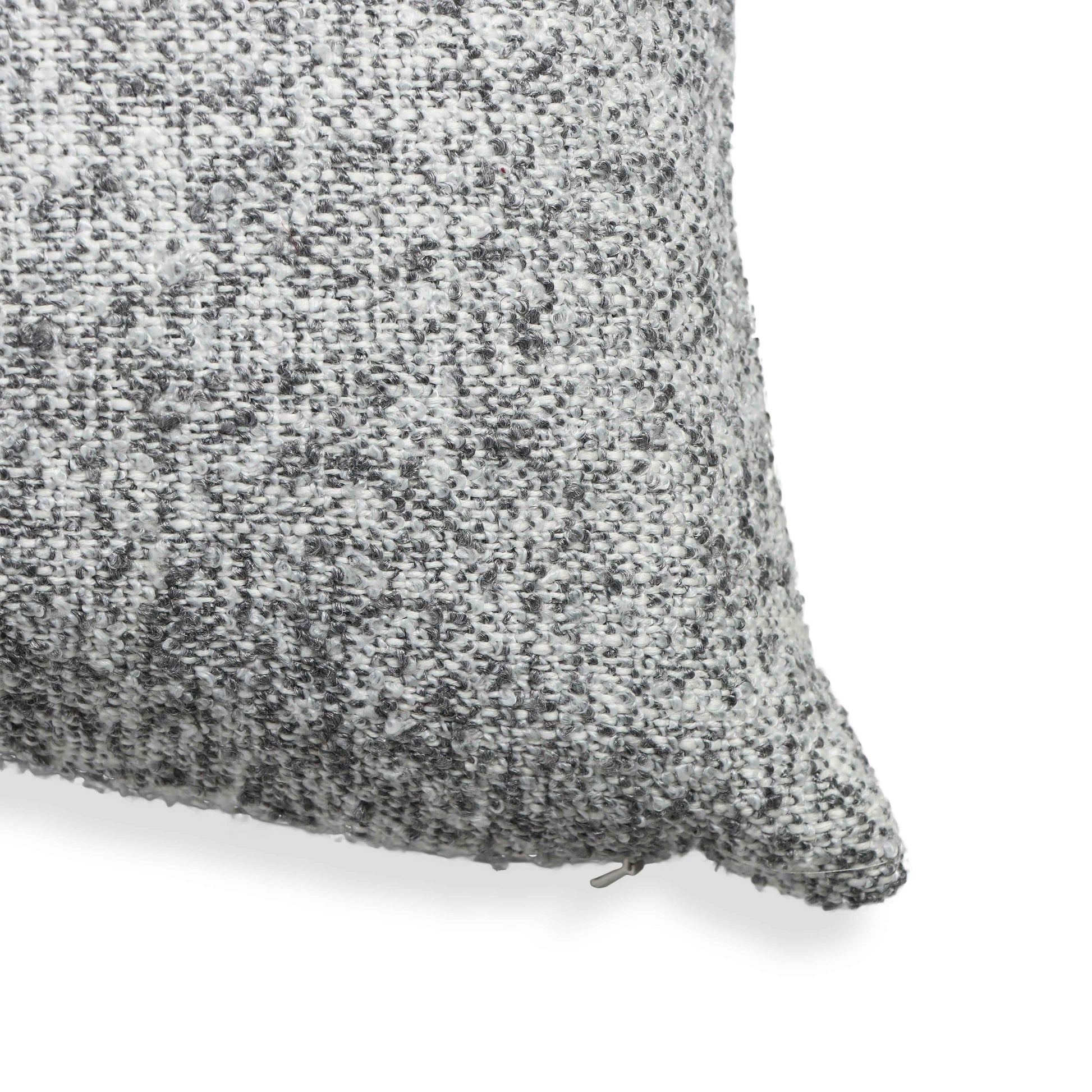 Poh 16" Boucle Square Throw Pillow - Washed Grey / With Insert - Image 3