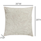 Tabitha 20" Square Embroidered Throw Pillow - With Insert - Image 5