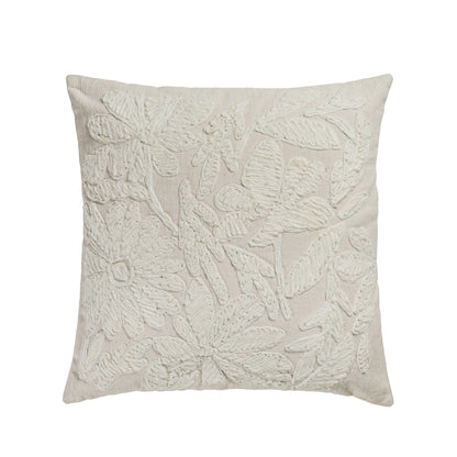Tabitha 20" Square Embroidered Throw Pillow - With Insert - Image 1