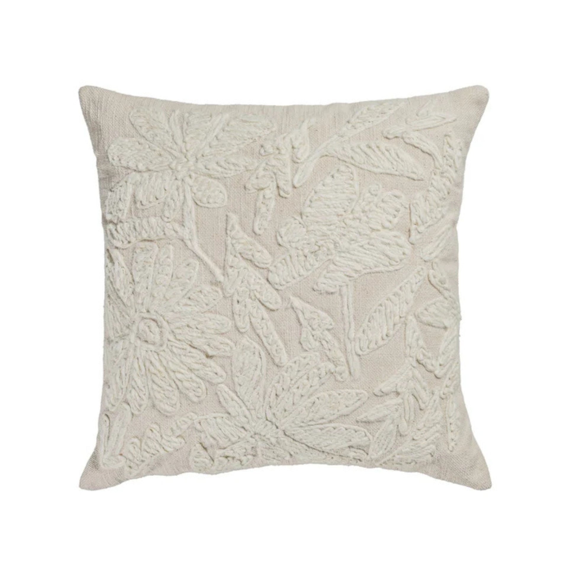 Tabitha 24" Euro Size Square Embroidered Throw Pillow - Image 1