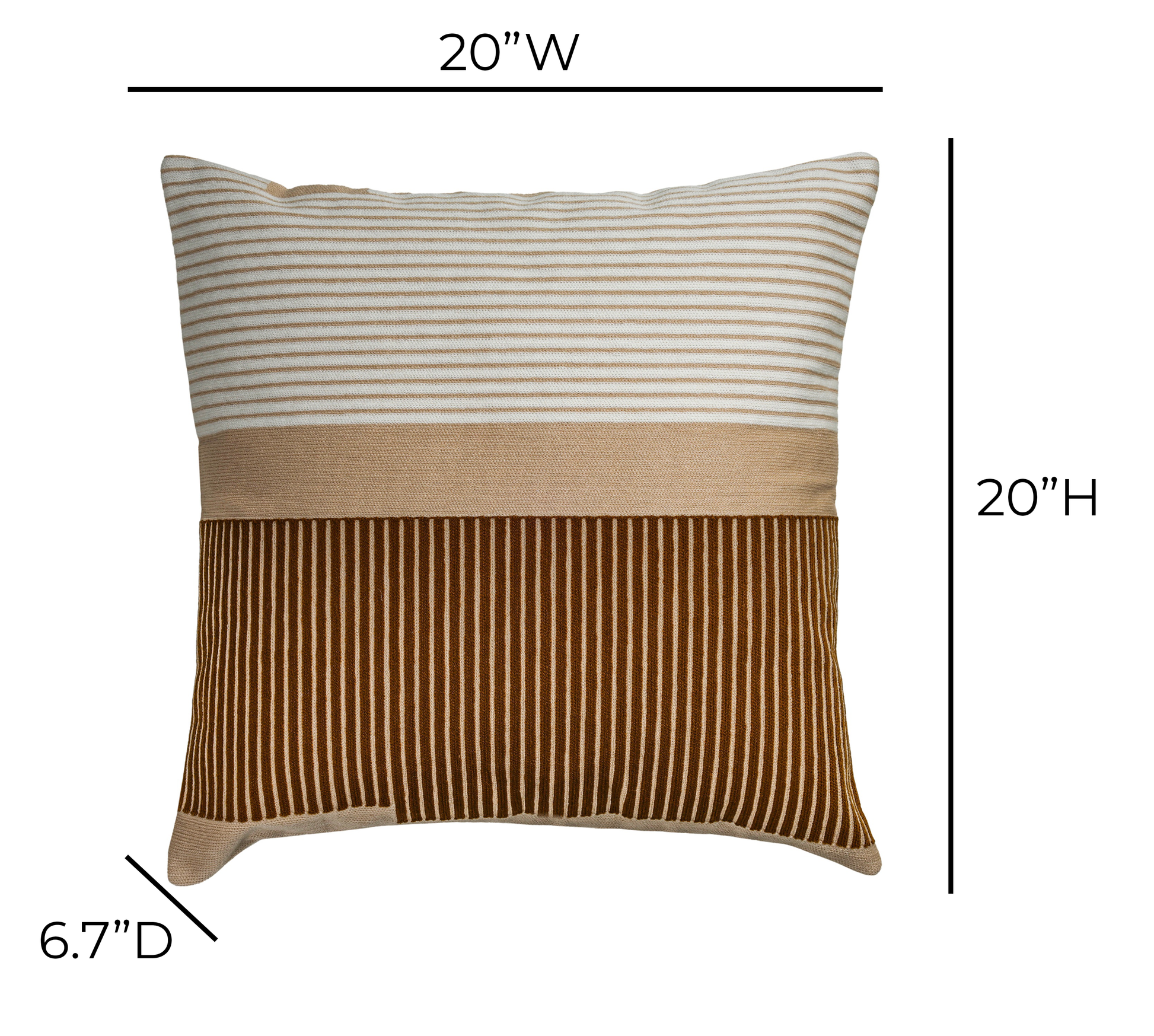 Deco 20 inch Square Throw Pillow - Desert / With Insert - Image 5