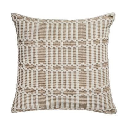 Maresh 20" Square Woven Throw Pillow - Cloud / With Insert - Image 1