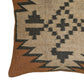 Terra 20"  Square Wool and Jute Kilim Throw Pillow - Mesa / With Insert - Image 3