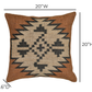 Terra 20"  Square Wool and Jute Kilim Throw Pillow - Mesa / With Insert - Image 5