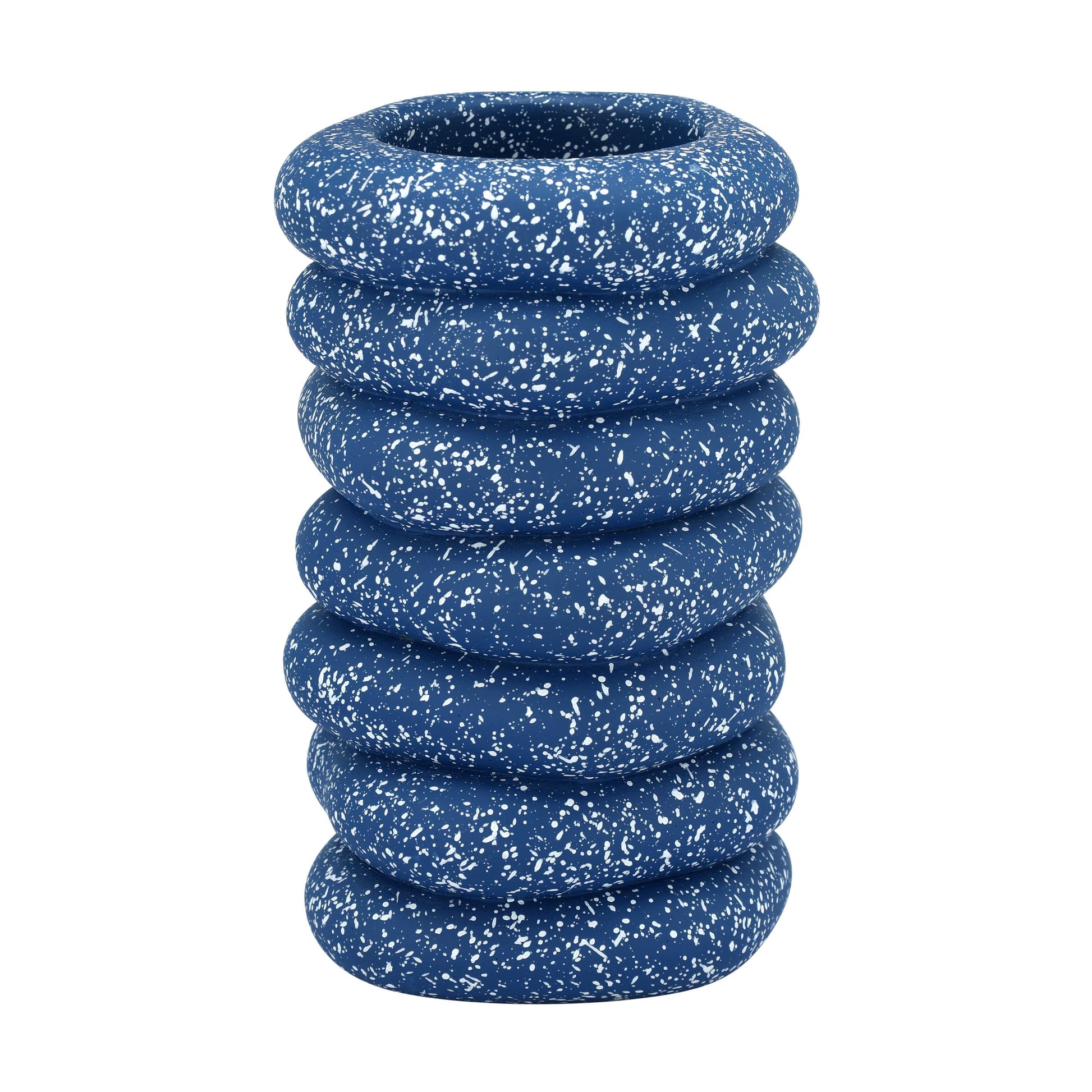 Gabby Speckled Cairn Vase - Blue - Image 1
