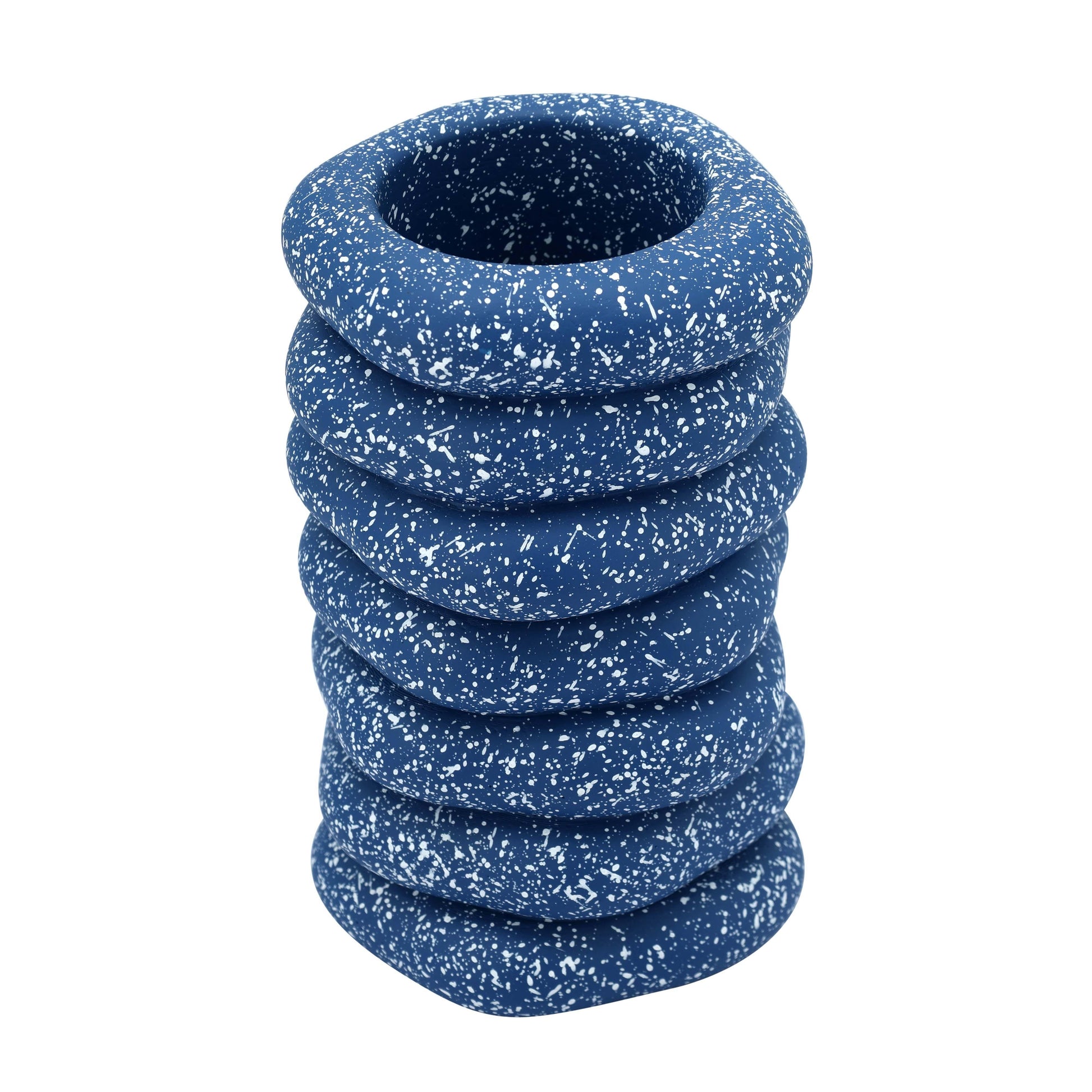 Gabby Speckled Cairn Vase - Blue - Image 3