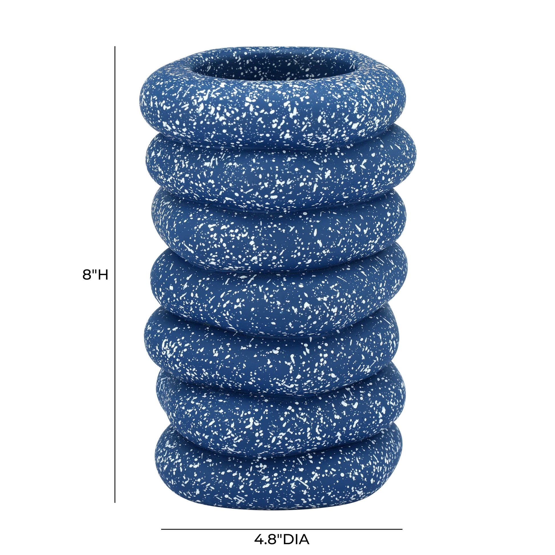 Gabby Speckled Cairn Vase - Blue - Image 5
