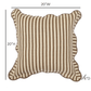 Striped 20" Linen Throw Pillow - Earthy Brown / With Insert - Image 5