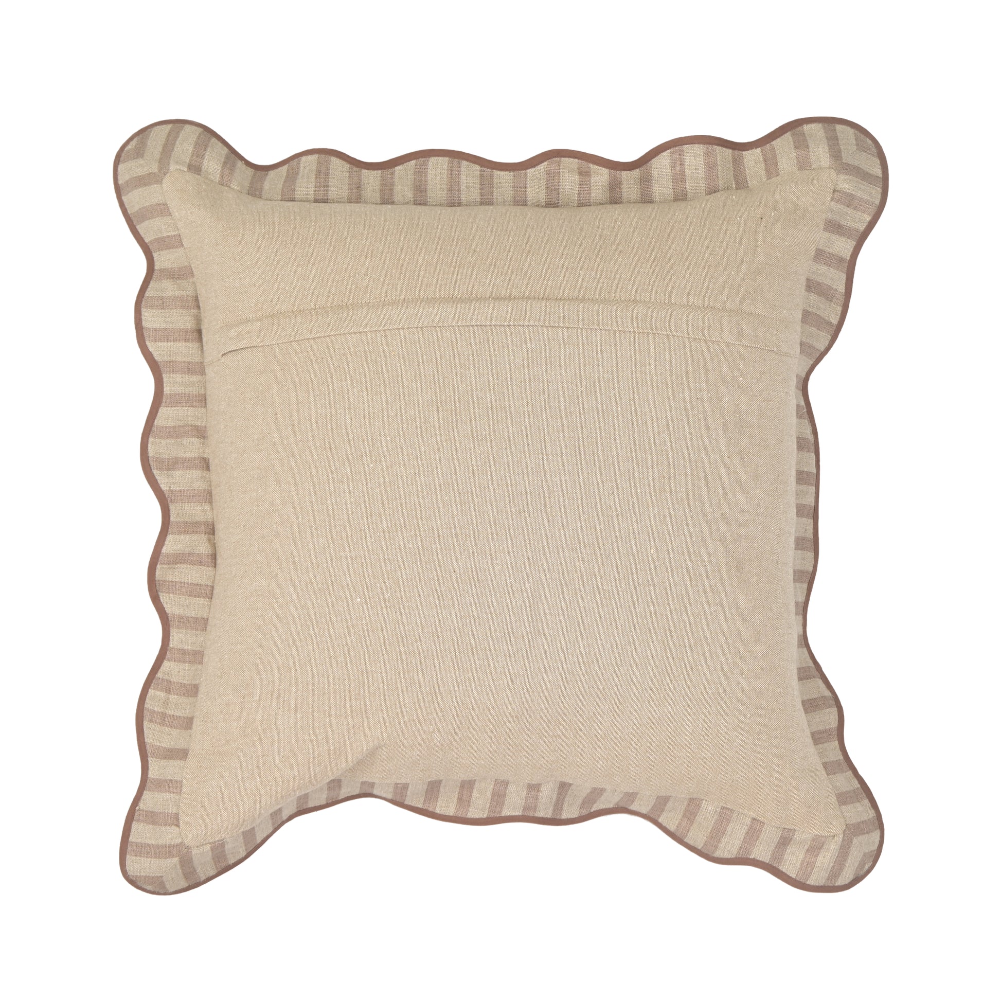 Striped 20" Linen Throw Pillow - Rose Taupe / With Insert - Image 3