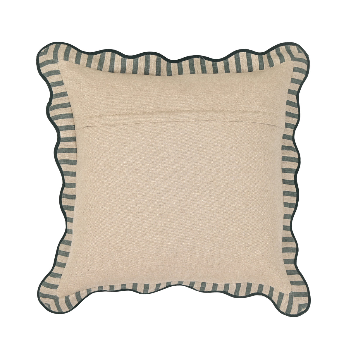 Striped 20" Linen Throw Pillow - Green / Pillow Cover Only - Image 4