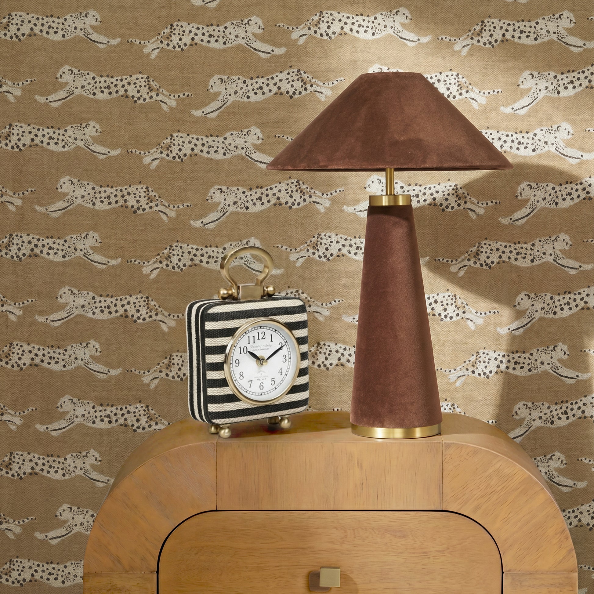 Mona Black Striped Contract-Grade Standing Accent Clock - Image 2
