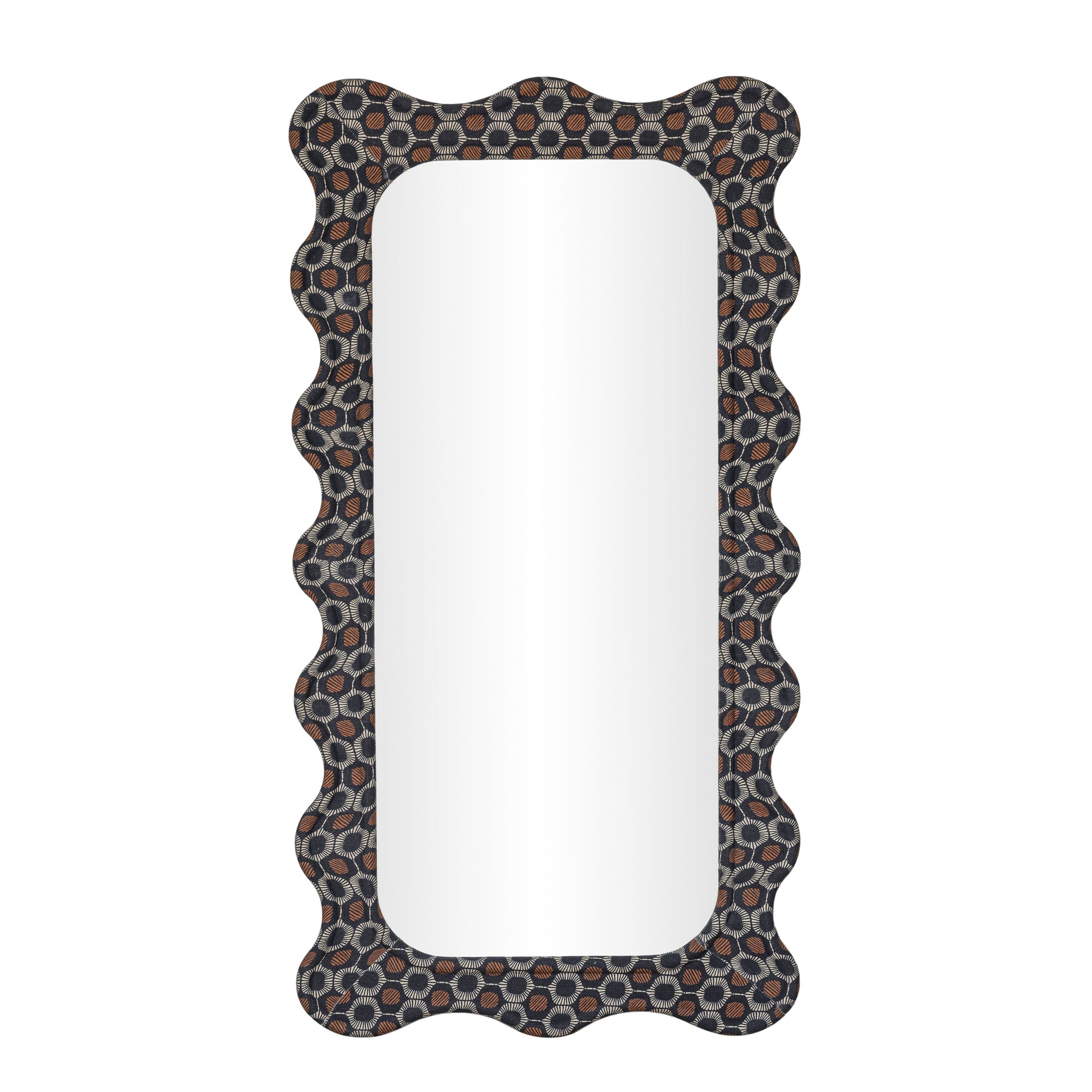 Charlene 39"X75" Squiggle Wall Mirror - Biologic Print - Image 2