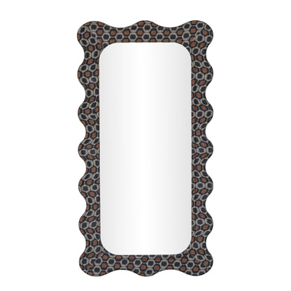 Charlene 39"X75" Squiggle Wall Mirror - Biologic Print - Image 1