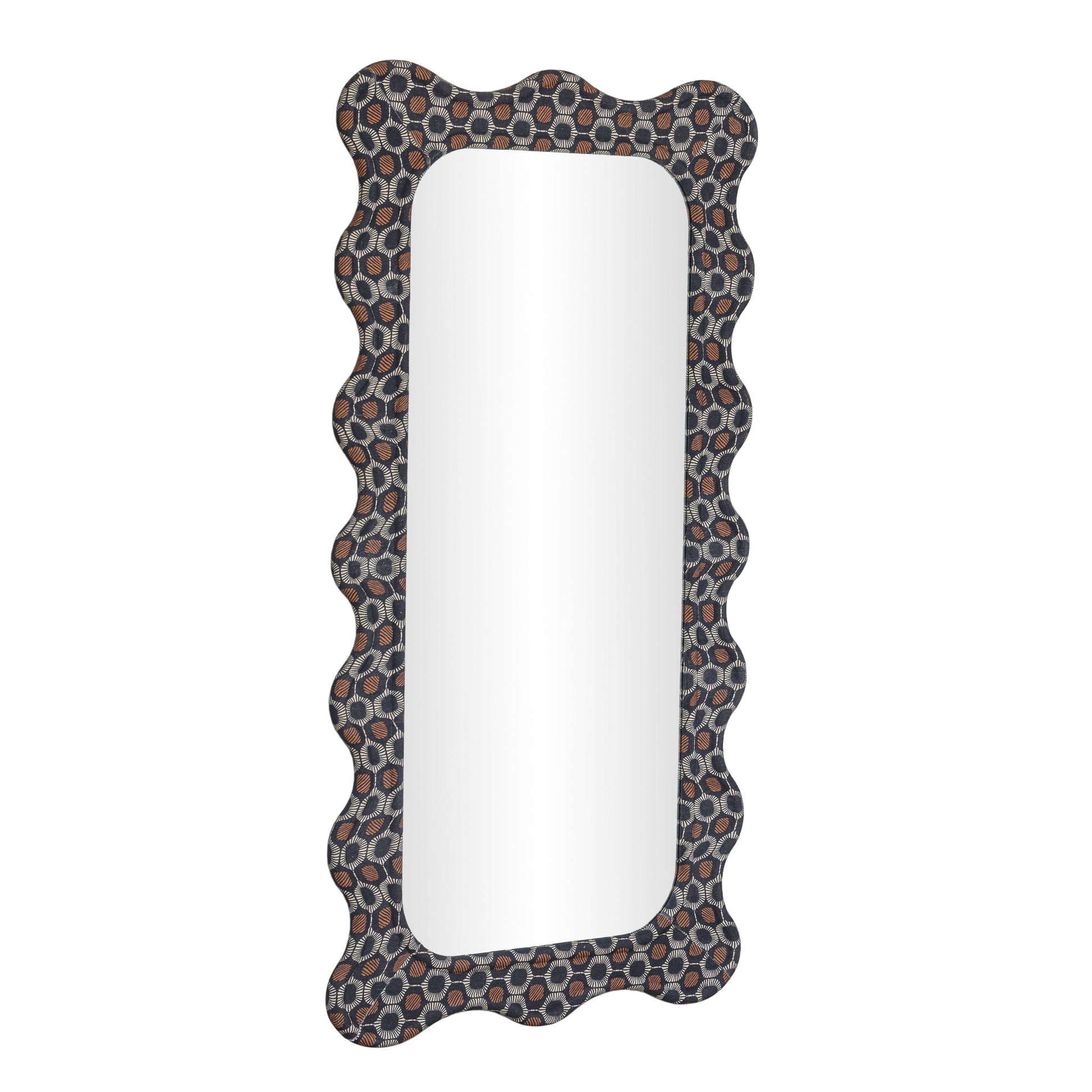 Charlene 39"X75" Squiggle Wall Mirror - Biologic Print - Image 1