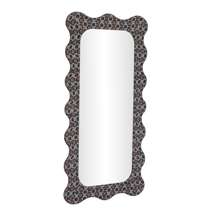 Charlene 39"X75" Squiggle Wall Mirror - Biologic Print - Image 1