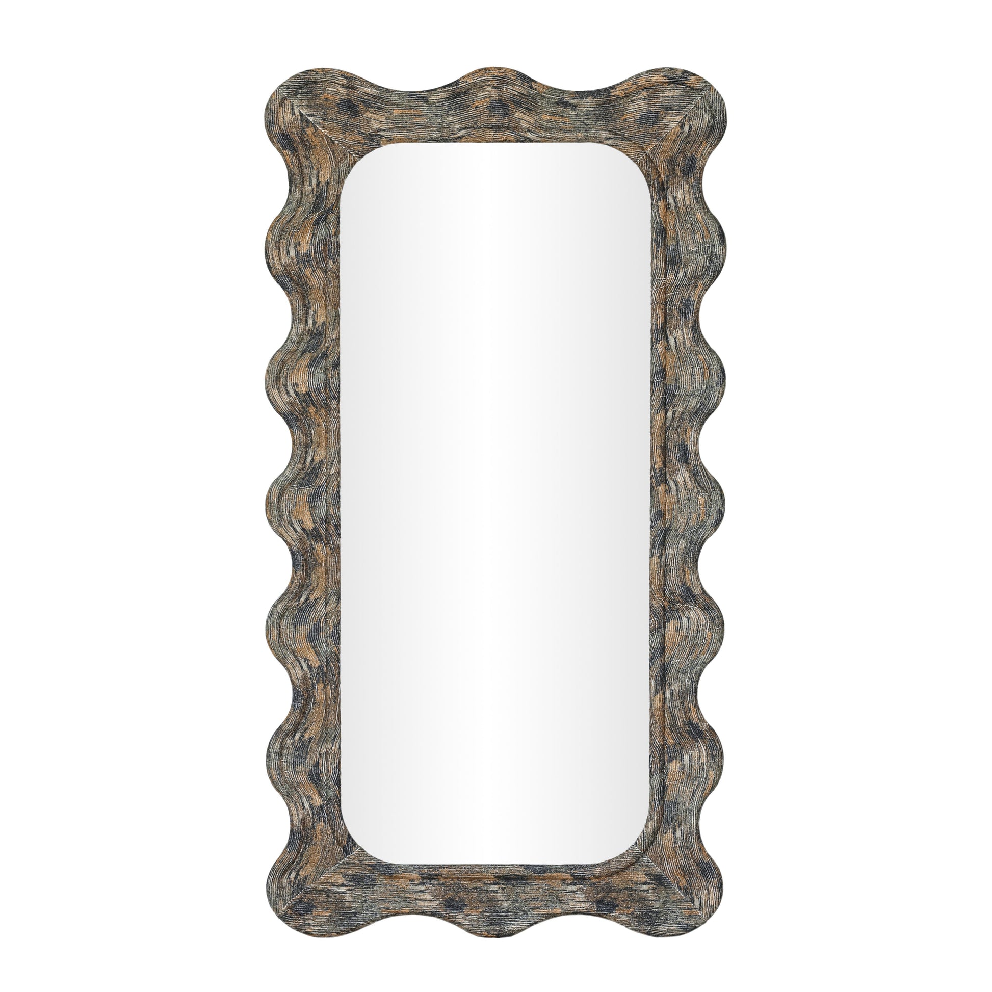 Charlene 39"X75" Squiggle Wall Mirror - Watercolor Print - Image 2