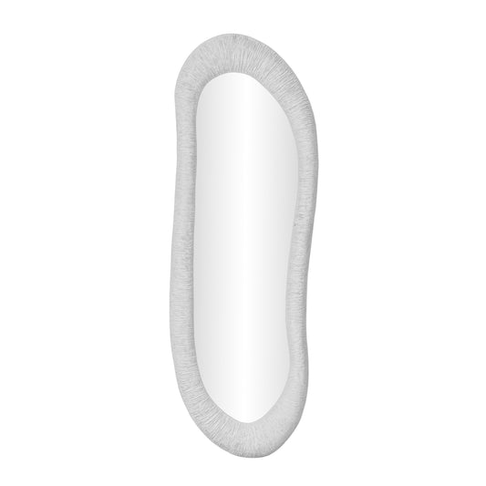 Orpheus 20"X59" Ribbed Faux Stone Floor Mirror - Image 1