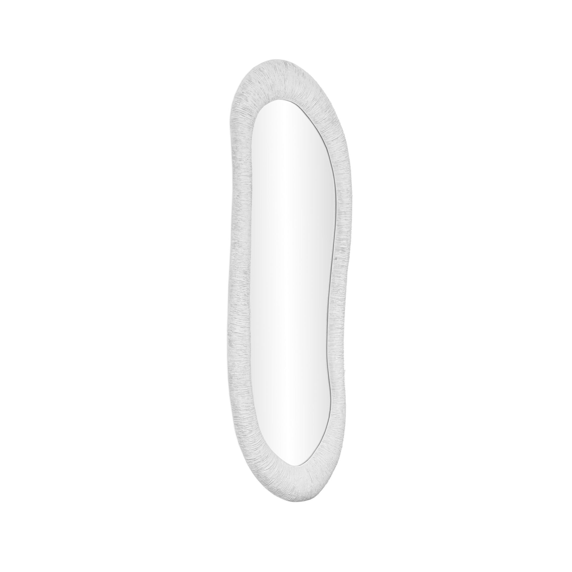 Orpheus 20"X59" Ribbed Faux Stone Floor Mirror - Image 3