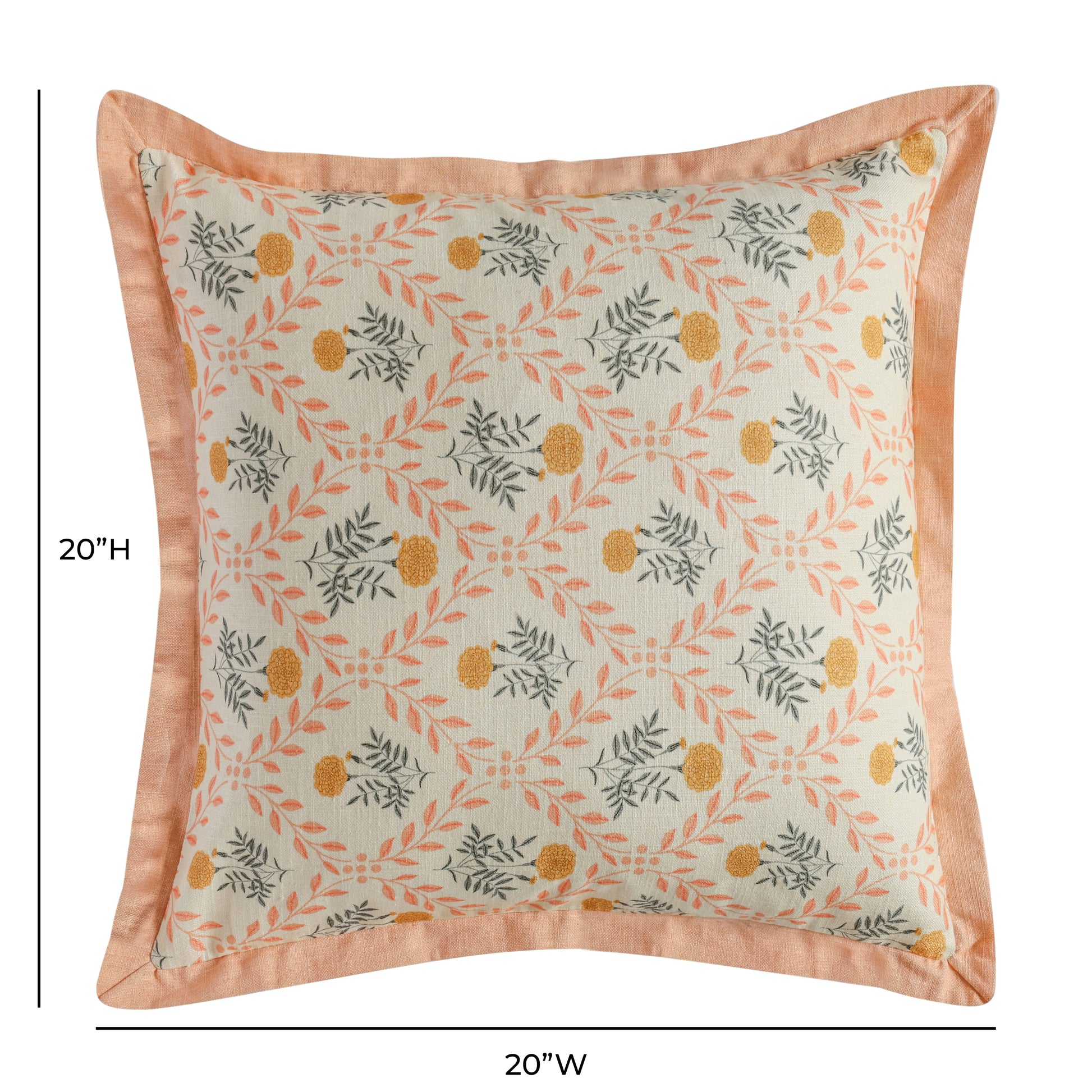 Dolce 20" Blush Pink Natural Cotton Throw Pillow - Pillow Cover Only - Image 5