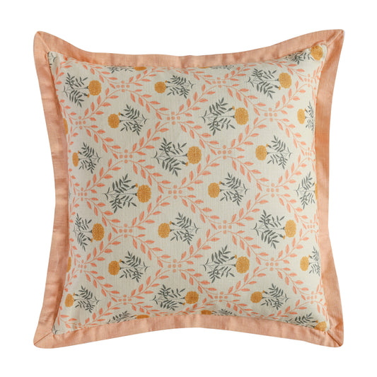Dolce 20" Blush Pink Natural Cotton Throw Pillow - Image 1