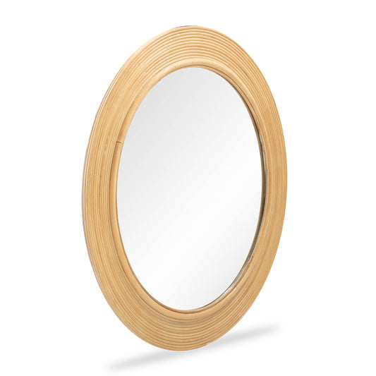 Tanya 43.5" Rattan Round Wall Mirror - Image 2