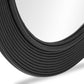 Tanya 43.5" Rattan Round Wall Mirror - Black - Image 6