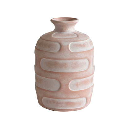 Earthenware Retro Vase in Terracotta - Default Title - Image 2