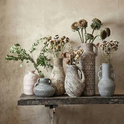 Earthenware Retro Vase in Terracotta - Default Title - Image 1