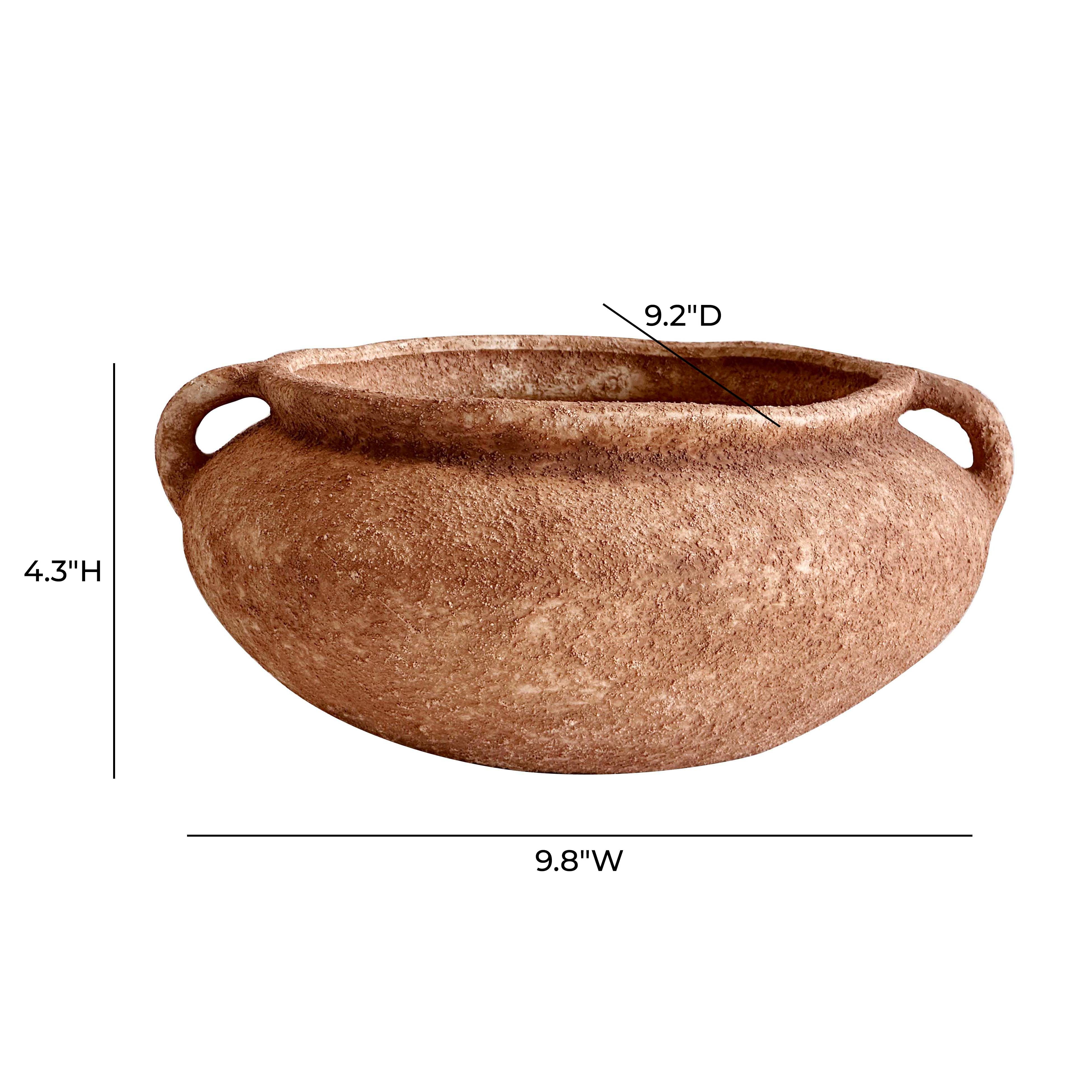 Earthenware Wide Bowl with Handles | TOV Furniture