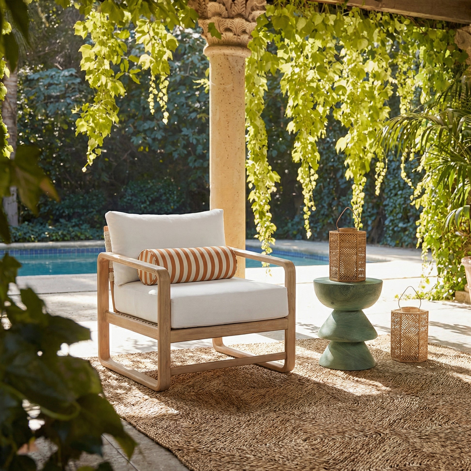 Andi Natural Rattan Lantern - Image 2