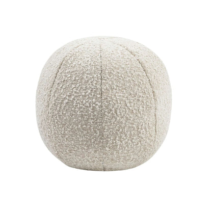 Boba Boucle Ball Throw Pillow (9"-14") - Beige / Large - Image 1