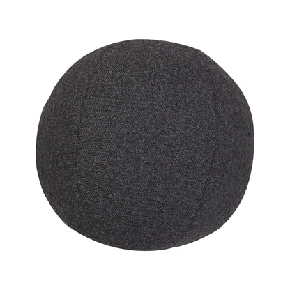 Boba Boucle Ball Throw Pillow (9"-14") - Black / Large - Image 1