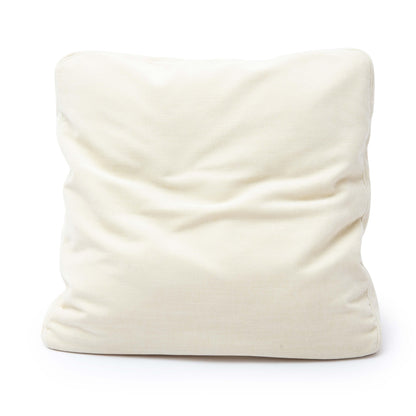 Tipsy Upcycled Chenille Square Floppy Throw Pillow (20"-24") - Cream / 24" x 24" - Image 1