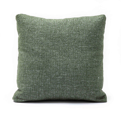 Malolo Green Basketweave Square Vegan-Down Throw Pillow Cover (16"-20") - 20" / With Insert - Image 1