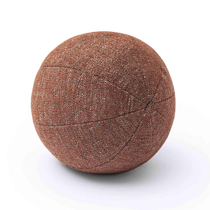 Boba Textured Basketweave Ball Throw Pillow (9"-14") - Red / Large - Image 1