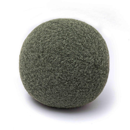 Boba Long Mohair Ball Throw Pillow (9"-14") - Green / Small - Image 1
