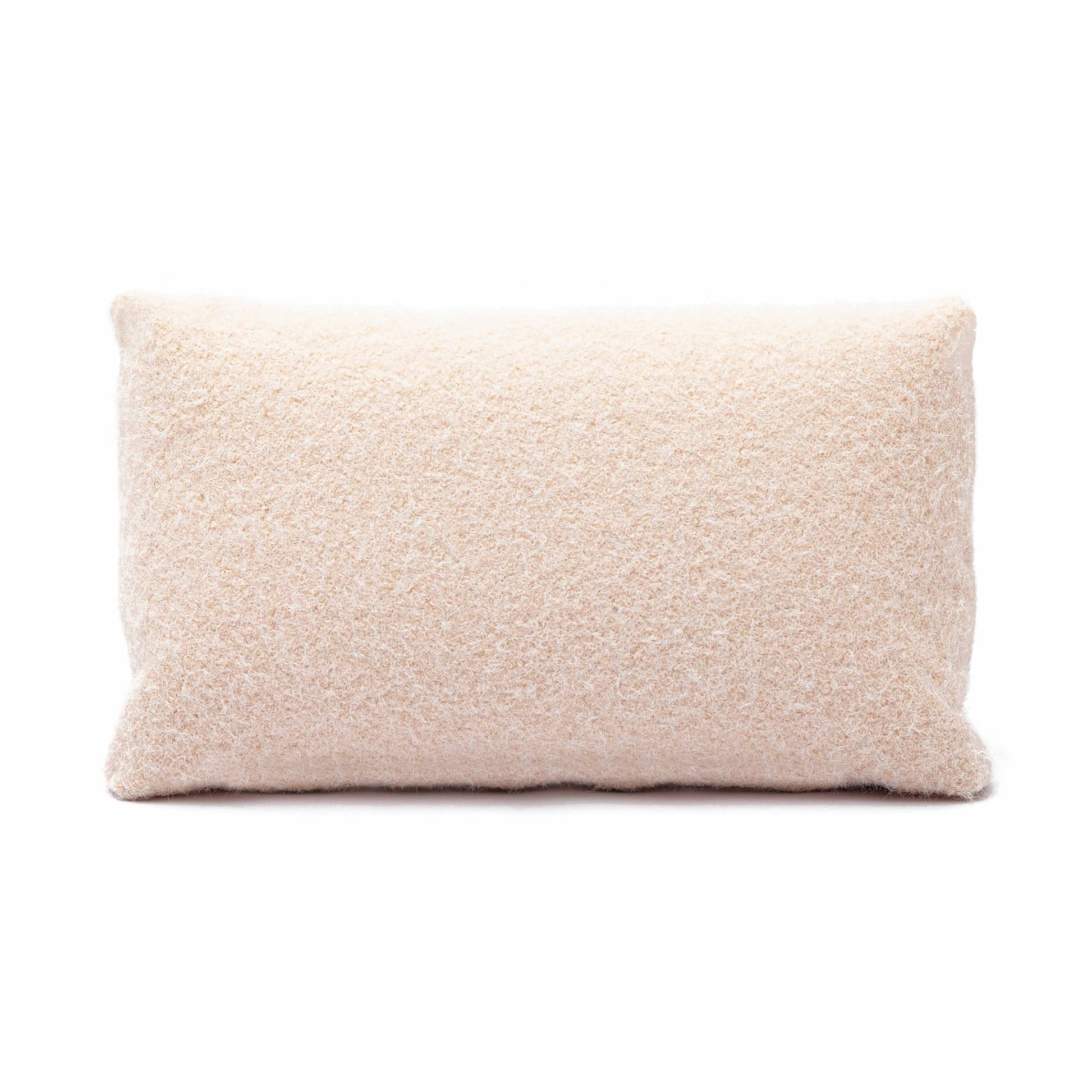 Malolo 20"X12" Long Mohair Rectangular Vegan-Down Throw Pillow Cover - Rose,Tan / Pillow Cover Only - Image 1