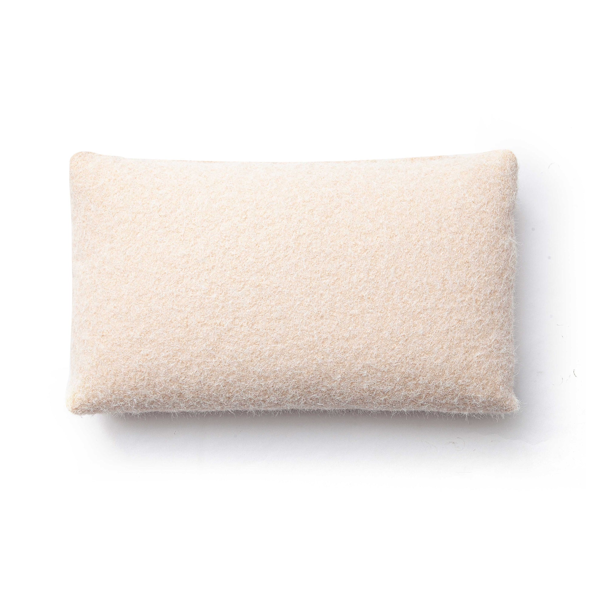 Malolo 20"X12" Long Mohair Rectangular Vegan-Down Throw Pillow Cover - Rose,Tan / Pillow Cover Only - Image 4