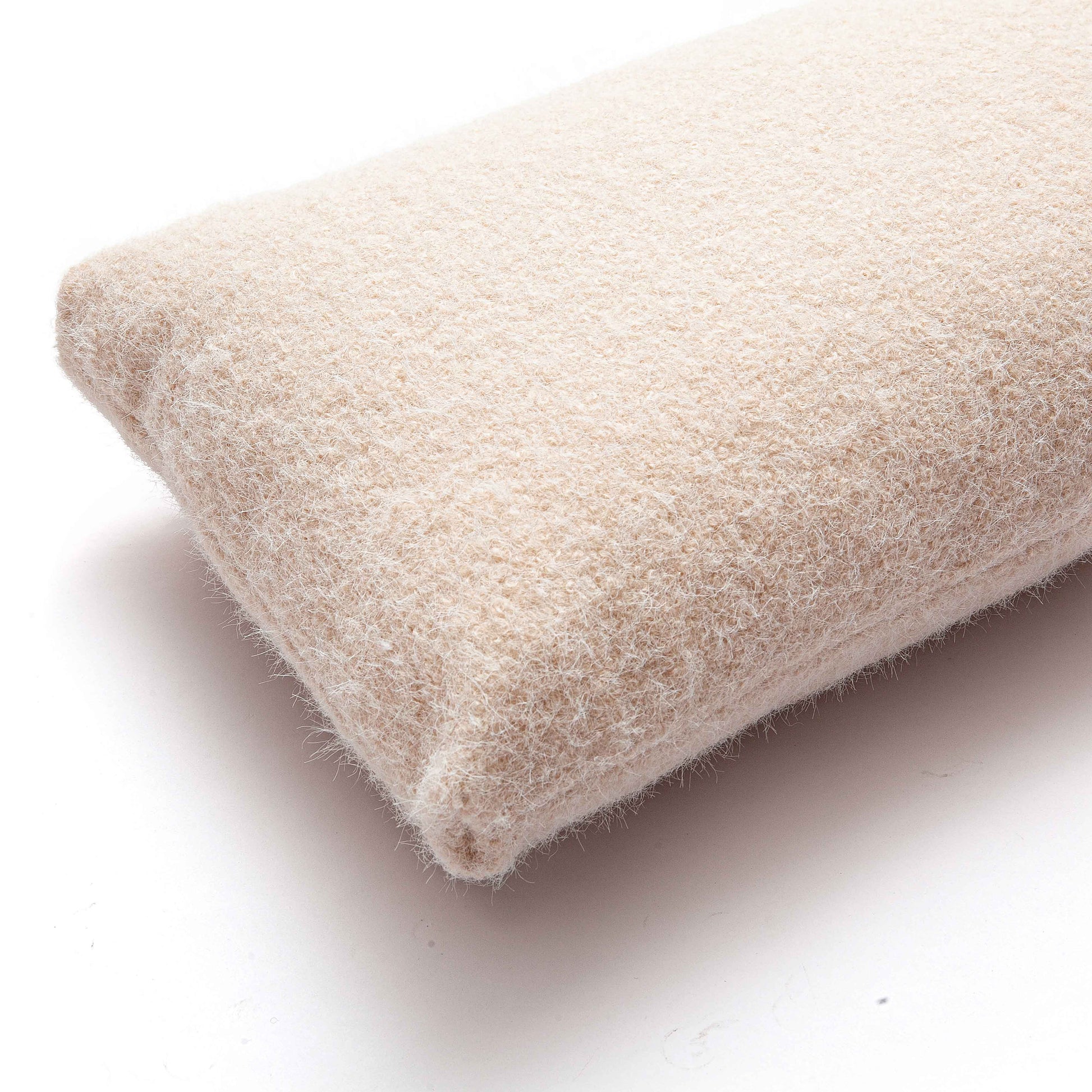 Malolo 20"X12" Long Mohair Rectangular Vegan-Down Throw Pillow Cover - Rose,Tan / Pillow Cover Only - Image 5