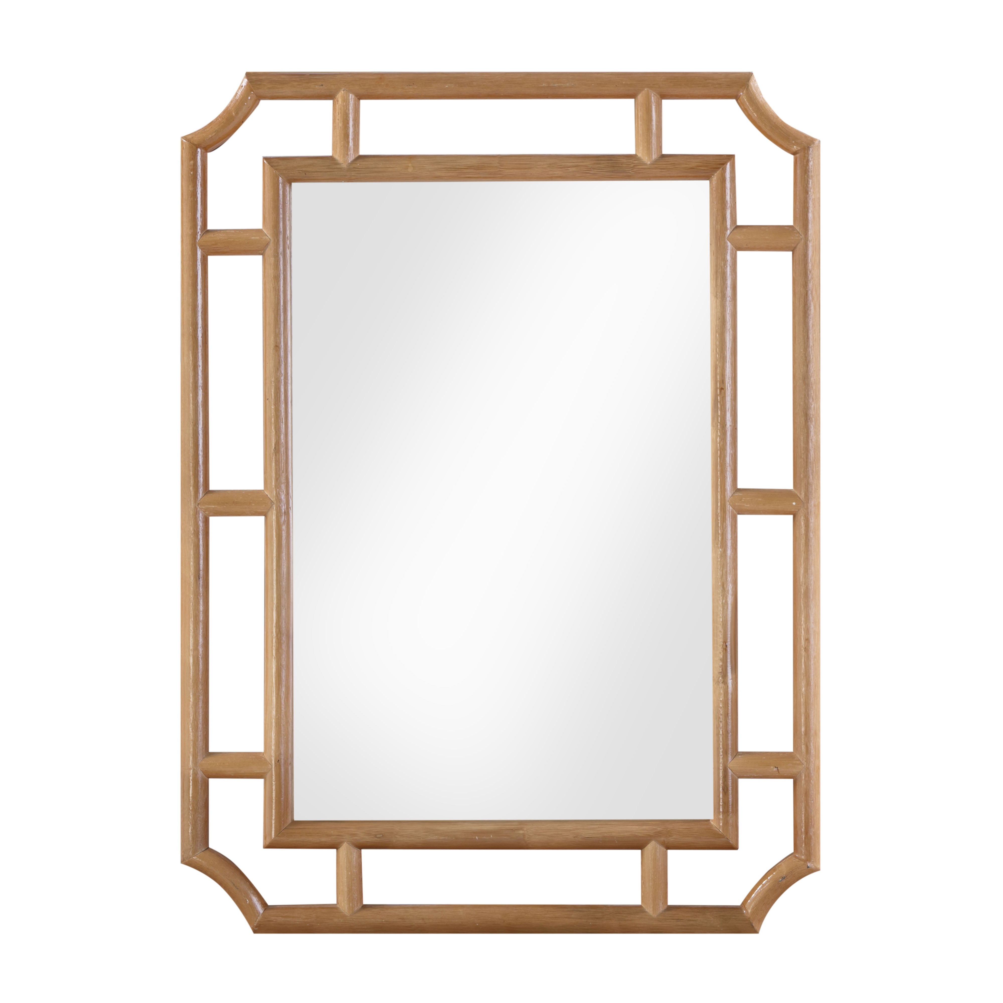 Italy【Wood Frame Mirror】木枠 象嵌 ウォールミラー Amazon.com: Kate and Laurel Hogan 9 Windowpane Wood Wall Mirror