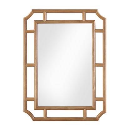 Cienna 24"x32" Natural Rattan Wall Mirror - Default Title - Image 2