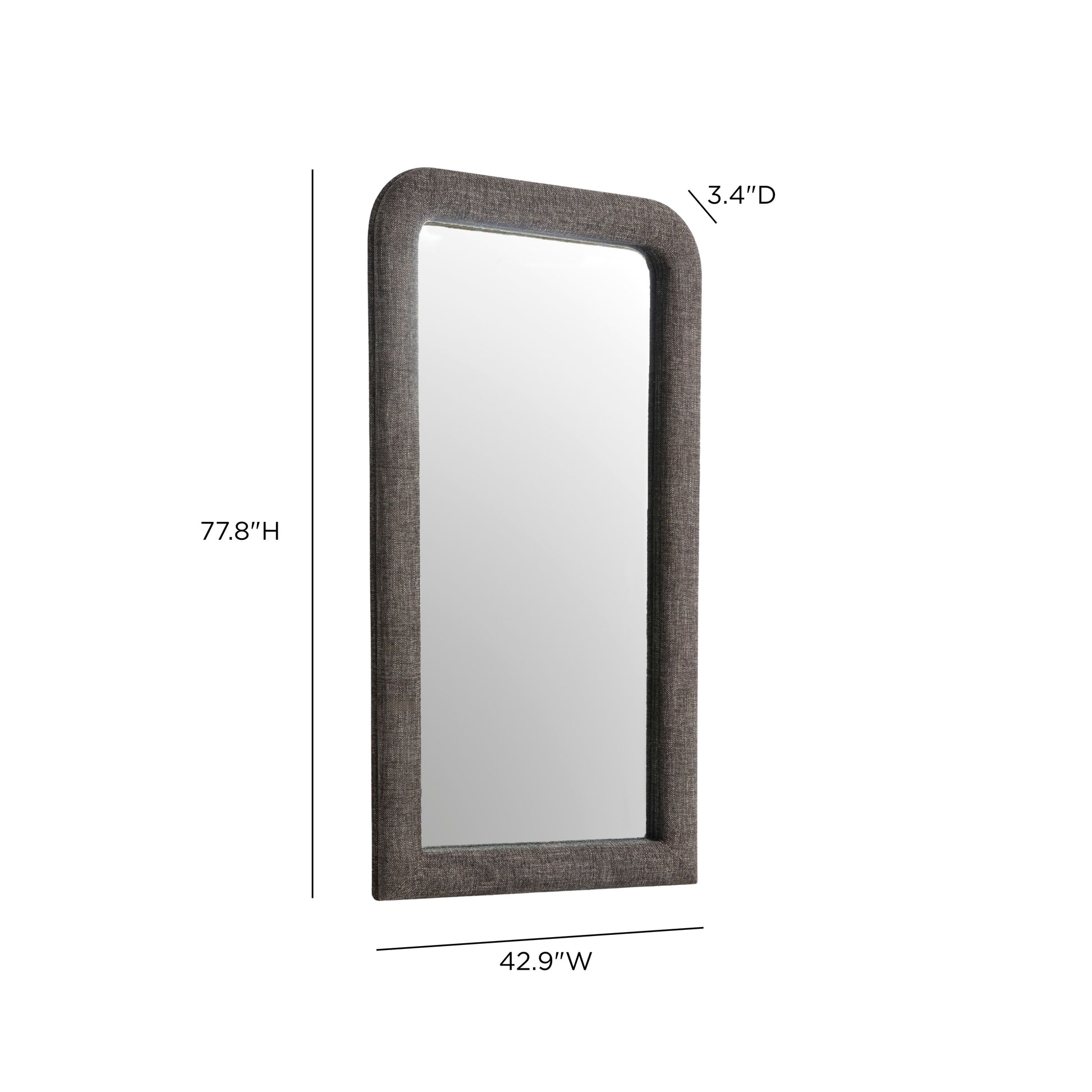Heidi 43"X78" Upholstered Oversized Floor Mirror - Espresso - Image 6