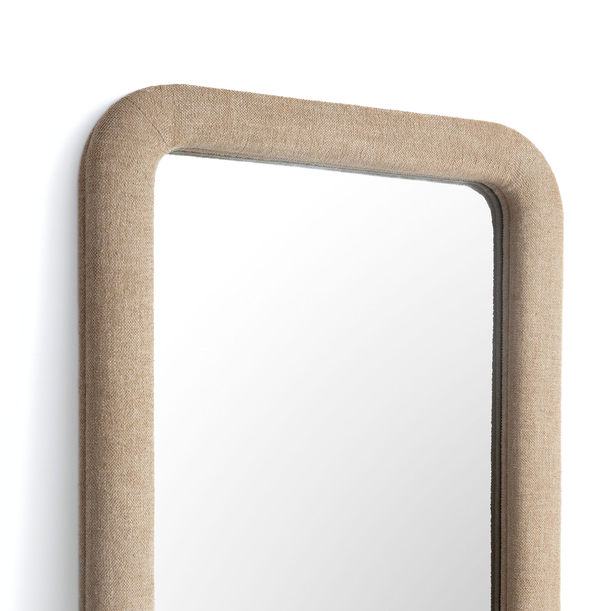 Heidi 43"X78" Upholstered Oversized Floor Mirror - Honey - Image 5