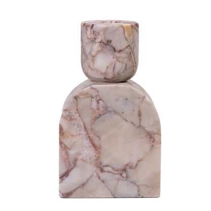 Marble White Brown Foundation Candle Holder - Default Title - Image 2